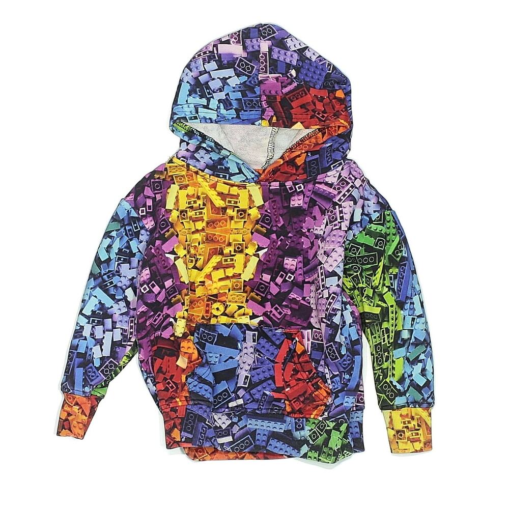 Romey loves Lulu Lego Blocks Hoodie Size 2T